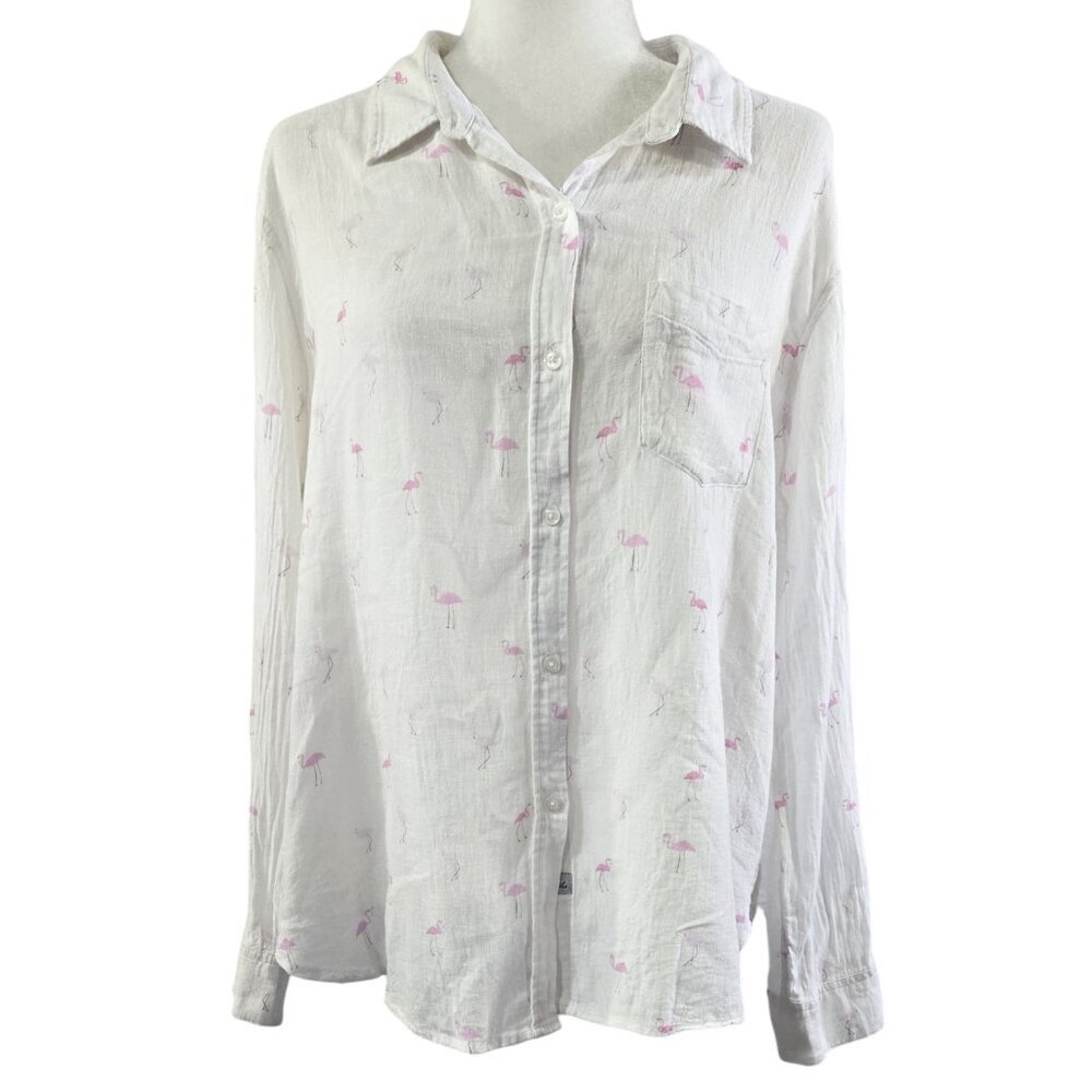 Rails Charli Flamingo Novelty Print Linen Blend W… - image 1